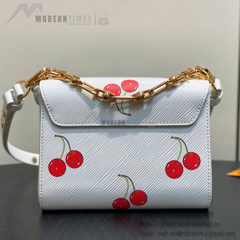 Louis Vuitton Twist PM White Cherry Wave Epi Leather Handbag M13239 M50332
