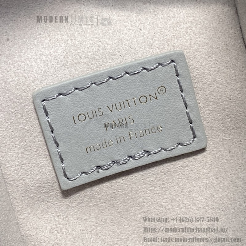 Louis Vuitton Side Trunk MM Gray M25602 with Mini Pouch – Monogram Embossed Leather