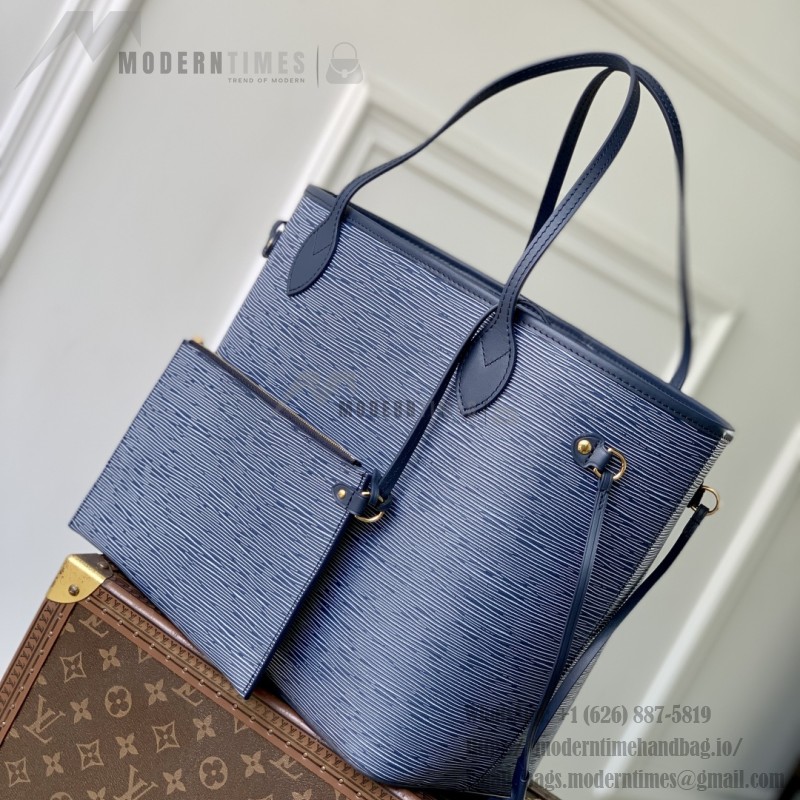 Louis Vuitton Neverfull MM M14856 Blue Epi Wave Leather Replica Handbag