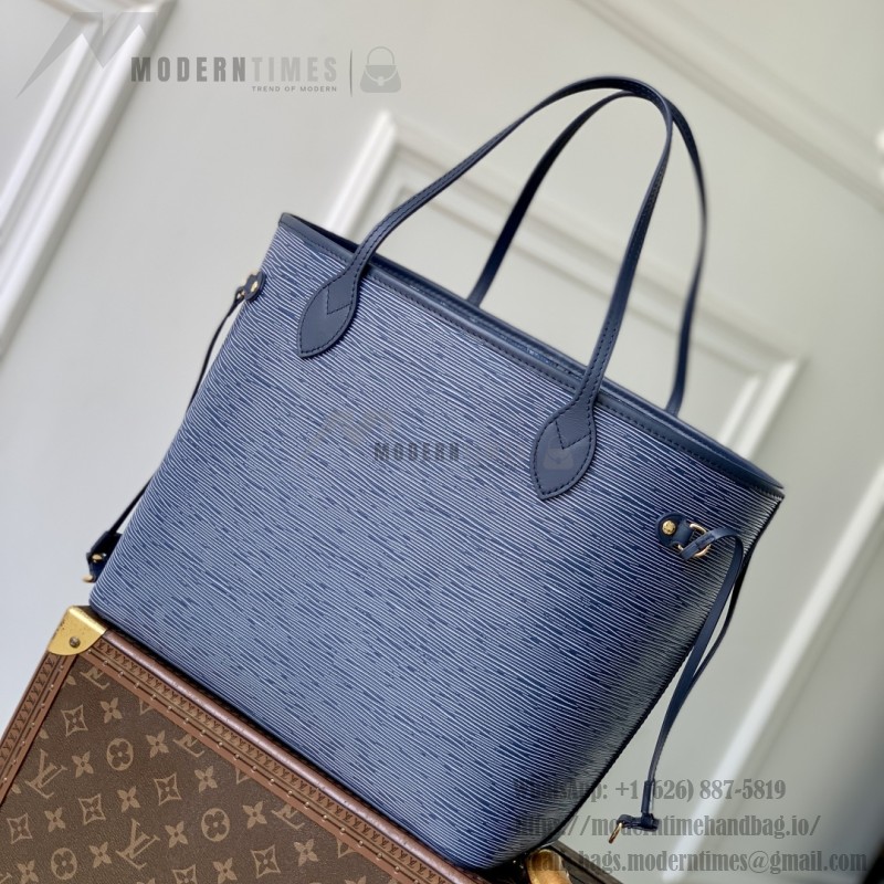 Louis Vuitton Neverfull MM M14856 Blue Epi Wave Leather Replica Handbag