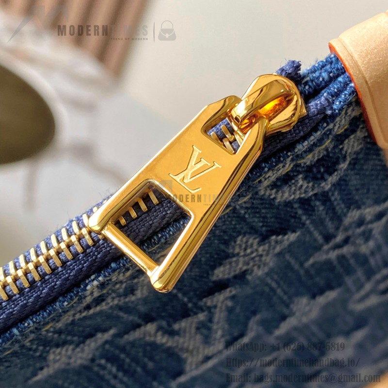Replica Louis Vuitton Neverfull MM M13192 Denim Trim with MB163c Chip