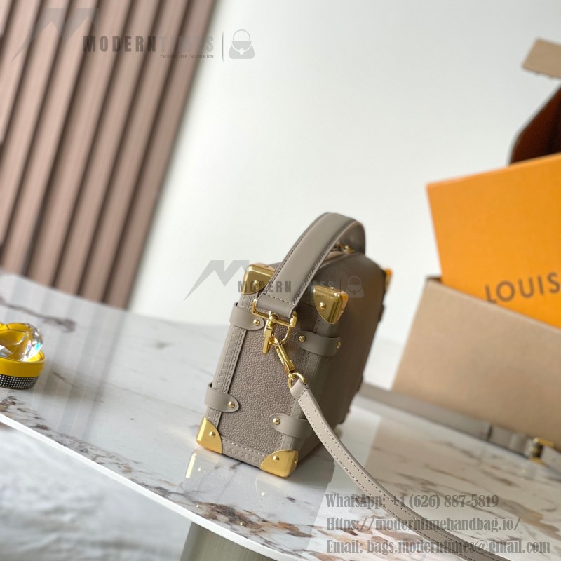 Louis Vuitton Side Trunk BB Handbag M23915 M25072 in Off-White and Light Brown – Premium Leather Replica