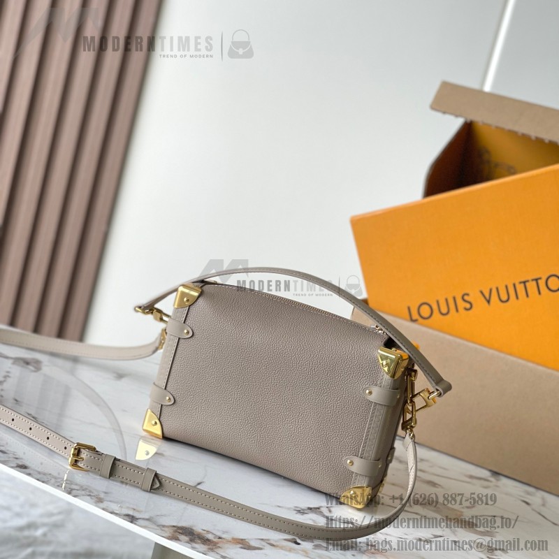 Louis Vuitton Side Trunk BB Handbag M23915 M25072 in Off-White and Light Brown – Premium Leather Replica