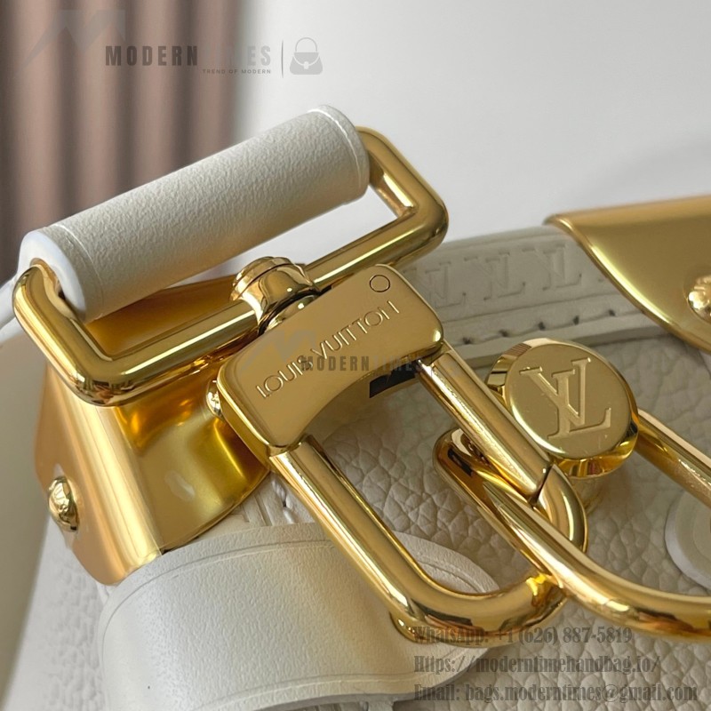 Louis Vuitton Side Trunk BB Handbag M23915 M25072 in Off-White and Light Brown – Premium Leather Replica