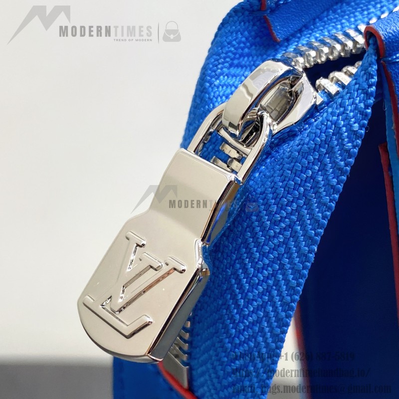 Louis Vuitton Pochette Voyage Blue M14692 Monogram Glow Coated Canvas Clutch Bag