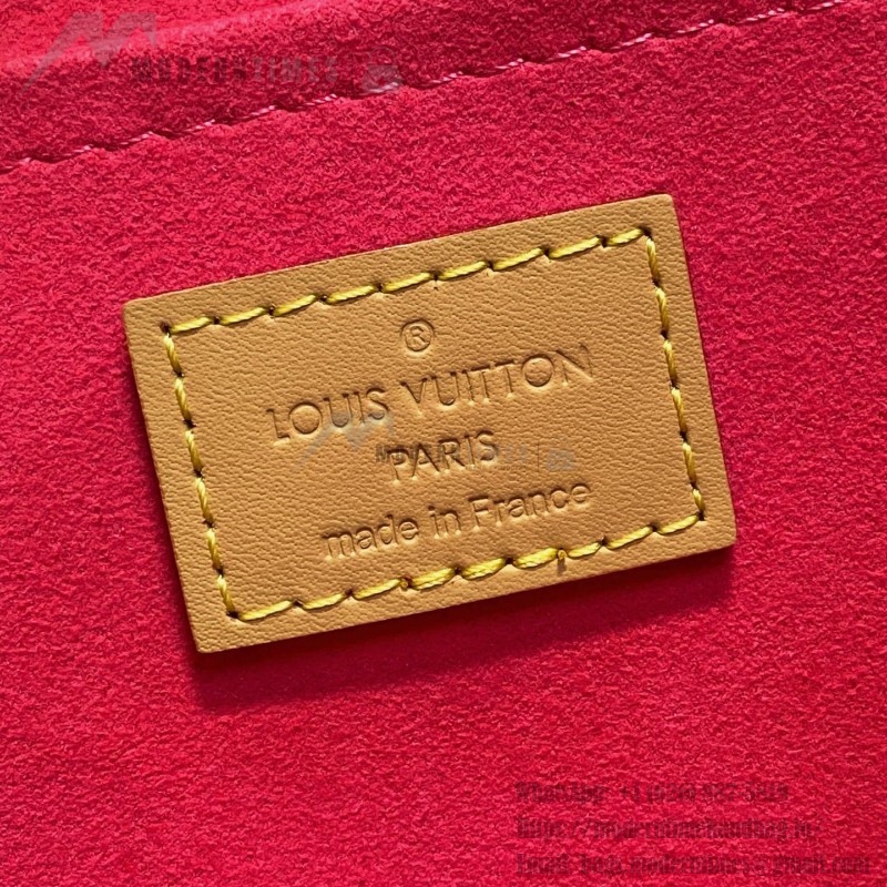 Louis Vuitton M95216 Pink Purple & Denim Blue Vintage Denim Baguette Bag