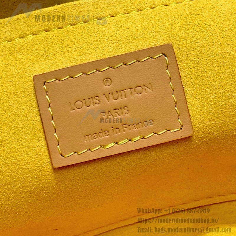 Louis Vuitton M95216 Pink Purple & Denim Blue Vintage Denim Baguette Bag