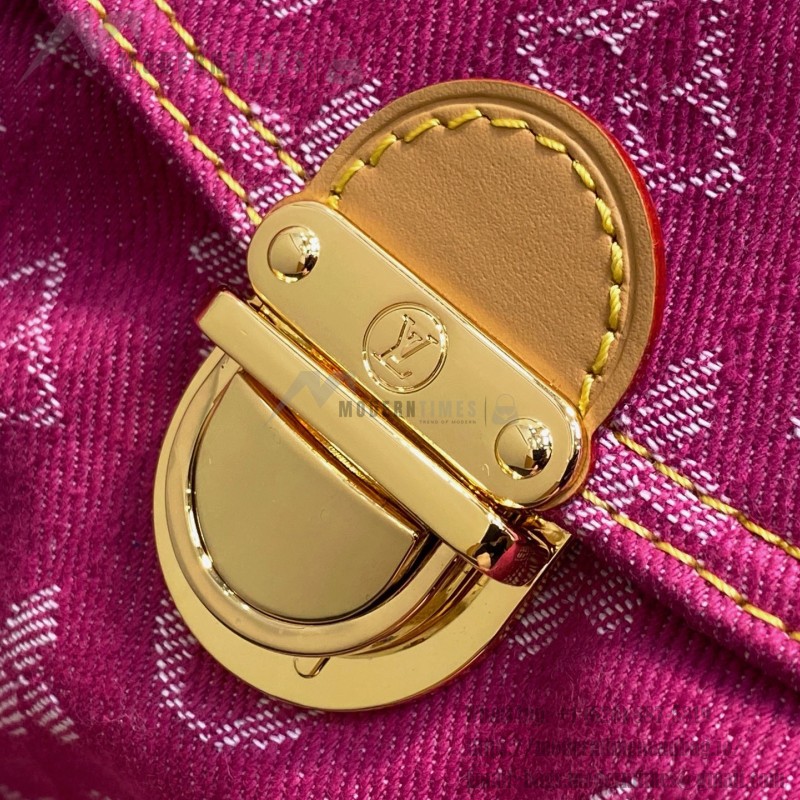 Louis Vuitton M95216 Pink Purple & Denim Blue Vintage Denim Baguette Bag