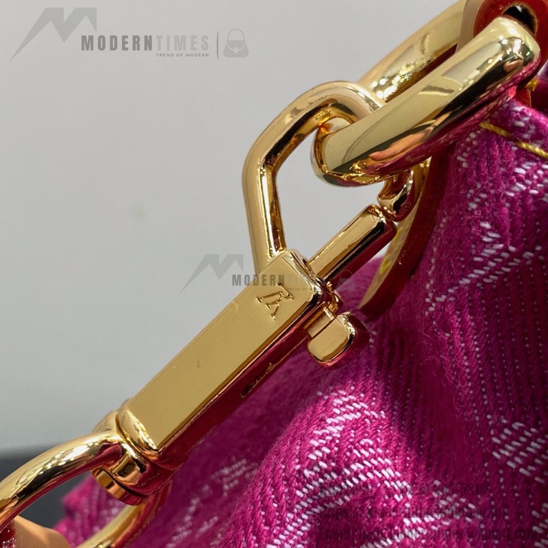 Louis Vuitton M95216 Pink Purple & Denim Blue Vintage Denim Baguette Bag