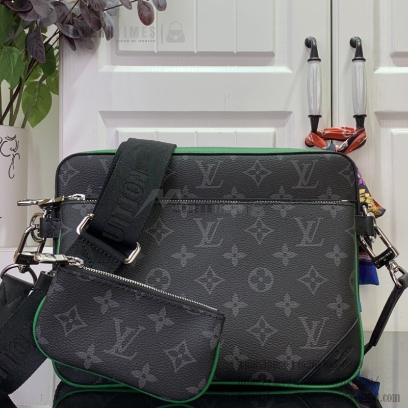 Louis Vuitton Trio Messenger Bag M26052 Black/Green Replica
