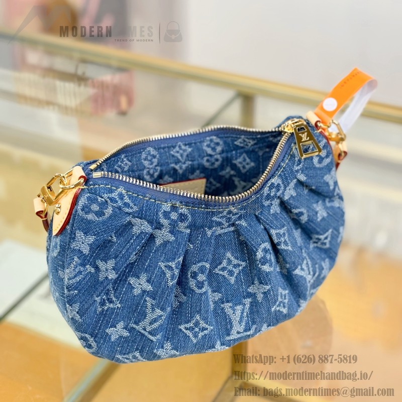 Louis Vuitton Pochette Valley M13571 Denim Blue Replica