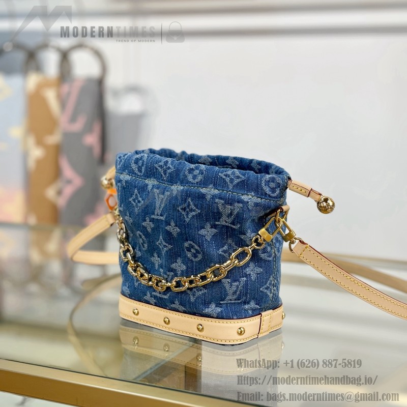 Louis Vuitton Nano Noé Backpack M83043 Denim Blue