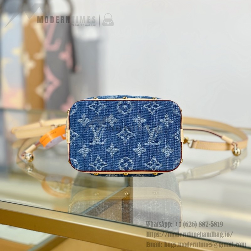 Louis Vuitton Nano Noé Backpack M83043 Denim Blue