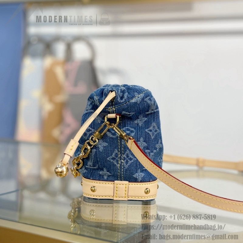 Louis Vuitton Nano Noé Backpack M83043 Denim Blue