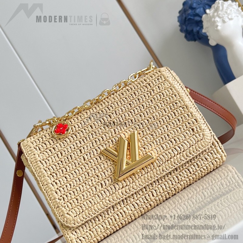 Louis Vuitton Twist Slim Small Bag M14309 Raffia Replica Handbag