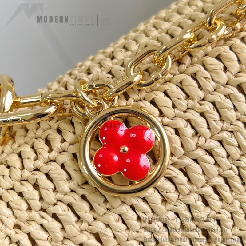 Louis Vuitton Twist Slim Small Bag M14309 Raffia Replica Handbag