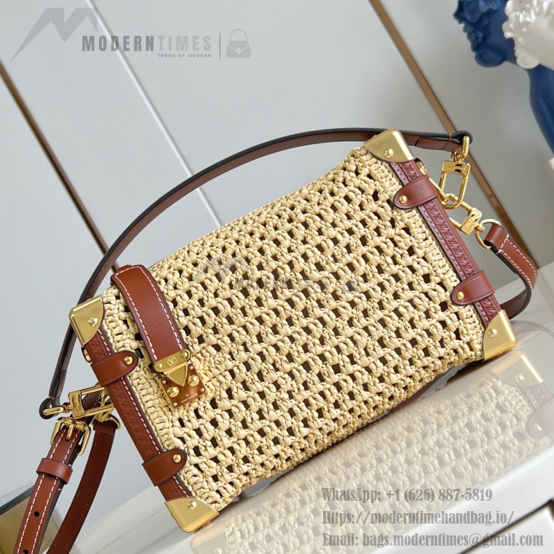 Louis Vuitton Side Trunk M14405 Medium Raffia Leather Replica Handbag