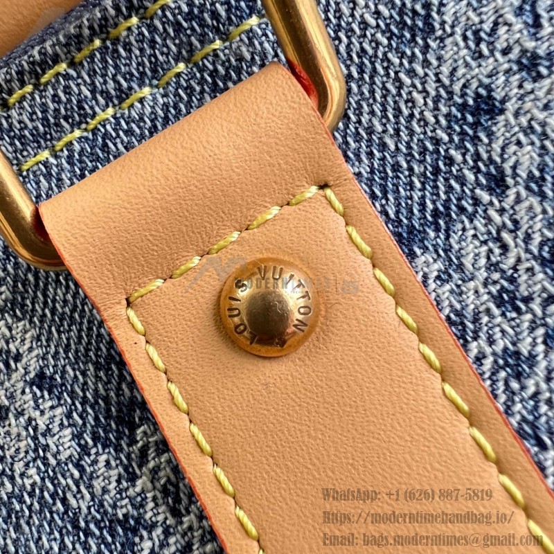 Louis Vuitton Keepall Bandoulière 50 Damier Denim 3D Travel Bag M40739 Replica