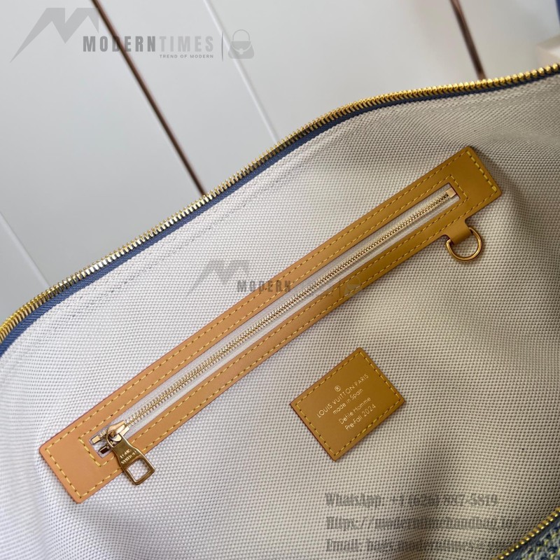 Louis Vuitton Keepall Bandoulière 50 Damier Denim 3D Travel Bag M40739 Replica