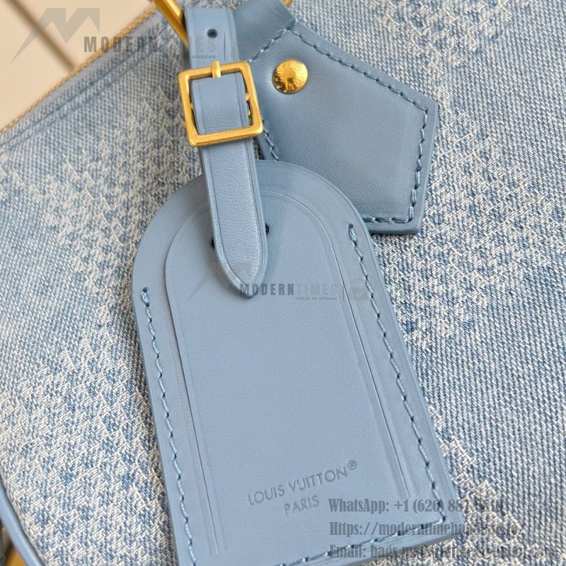 Louis Vuitton Speedy 30 Bandoulière Damier Denim 3D Canvas Handbag N00203 Replica