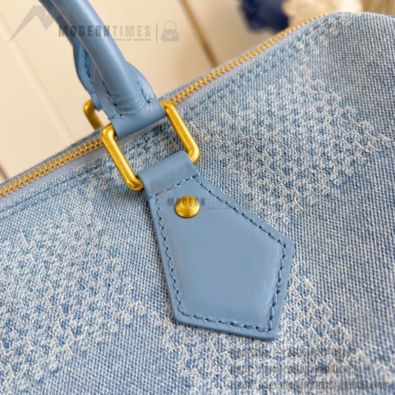 Louis Vuitton Speedy 30 Bandoulière Damier Denim 3D Canvas Handbag N00203 Replica