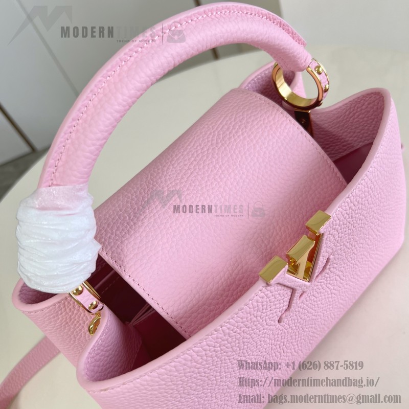 Louis Vuitton Capucines Mini Handbag M24740 Pink Taurillon Leather