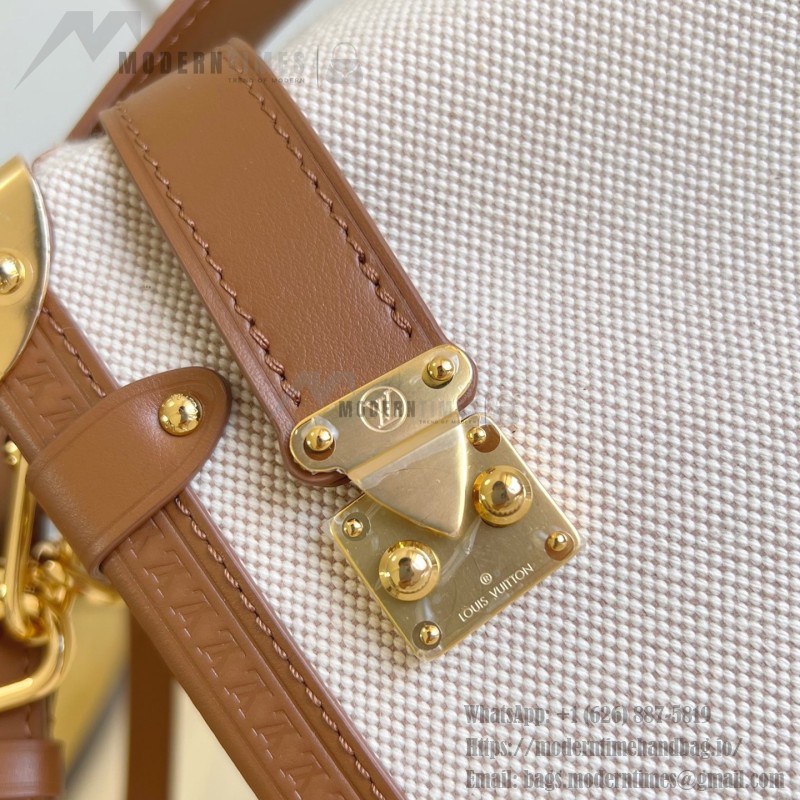 Louis Vuitton Side Trunk MM Natural Canvas M14411 Replica Bag