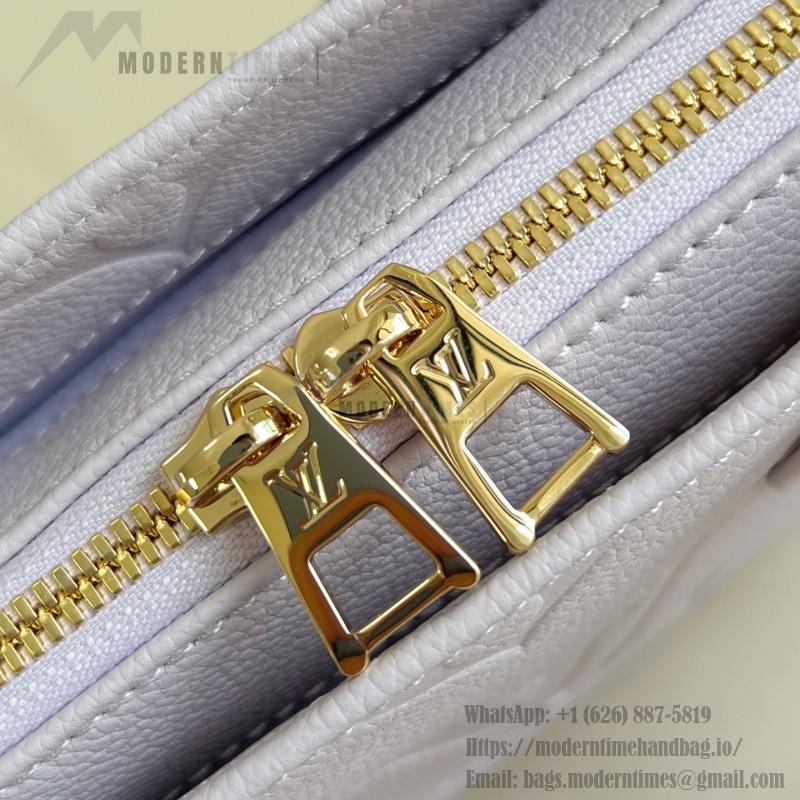 Louis Vuitton OnTheGo East West Handbag M15192 in Pastel Lilac Monogram Empreinte Leather