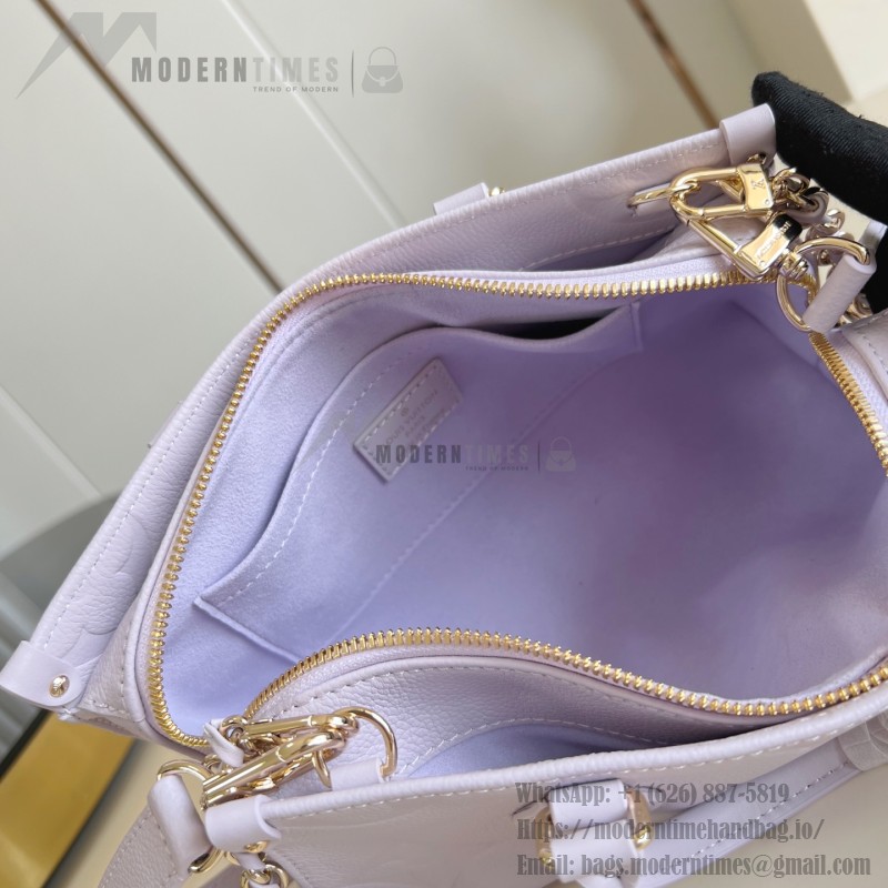 Louis Vuitton OnTheGo East West Handbag M15192 in Pastel Lilac Monogram Empreinte Leather