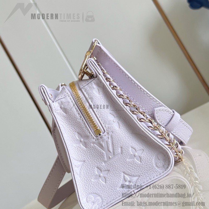Louis Vuitton OnTheGo East West Handbag M15192 in Pastel Lilac Monogram Empreinte Leather