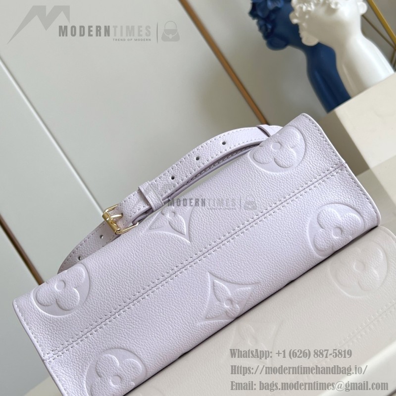 Louis Vuitton OnTheGo East West Handbag M15192 in Pastel Lilac Monogram Empreinte Leather