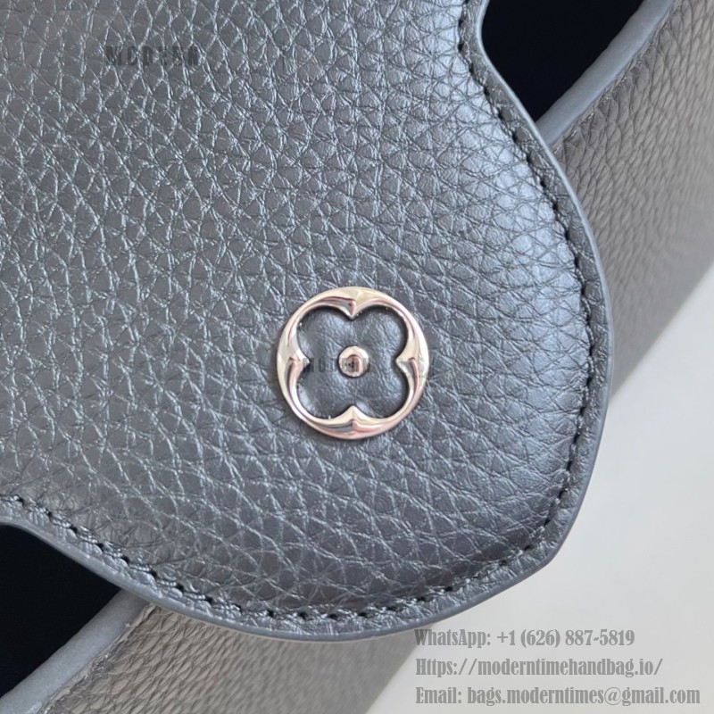 Louis Vuitton Capucines Mini Handbag M85513 Black Taurillon Leather with Python Handle