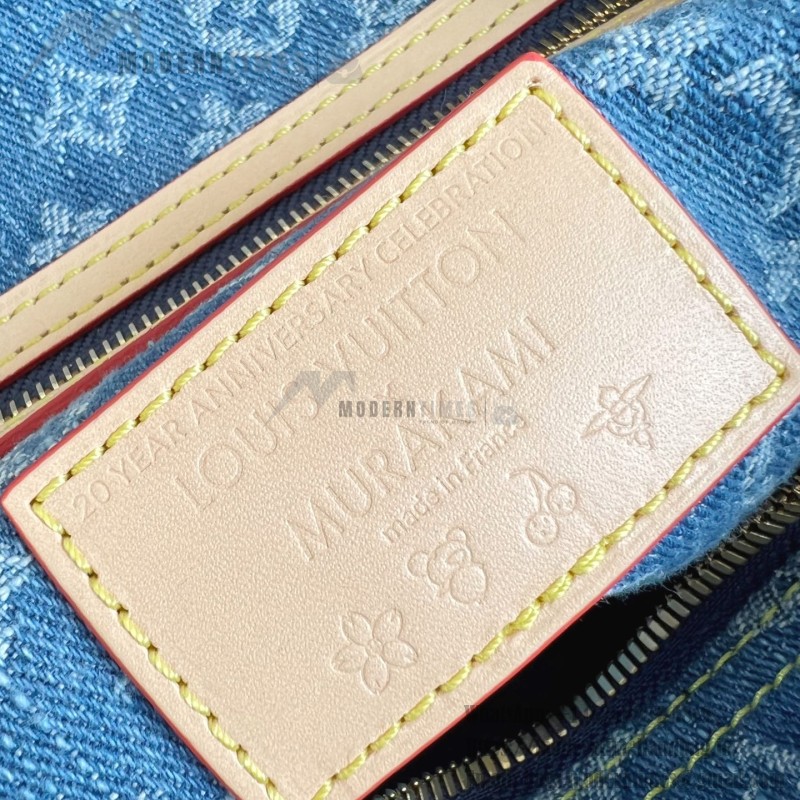 Louis Vuitton Speedy Soft 30 Handbag M87627 Monogram Denim with Cherry Embroidery