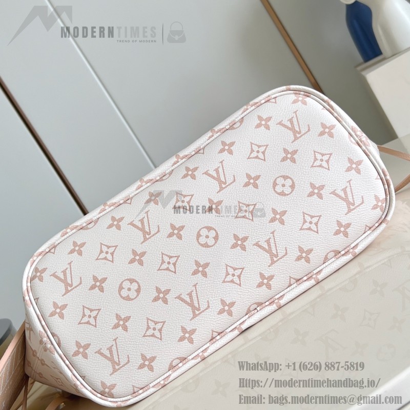 Louis Vuitton Neverfull Inside Out MM Handbag M25665 Monogram Dune & Hazelnut Leather