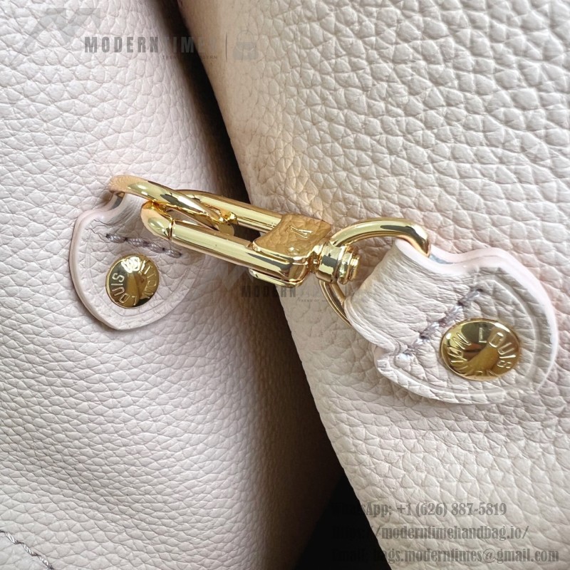 Louis Vuitton Neverfull Inside Out MM Handbag M25665 Monogram Dune & Hazelnut Leather