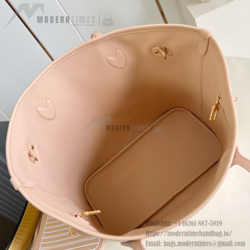 Louis Vuitton Neverfull Inside Out MM Handbag M25665 Monogram Dune & Hazelnut Leather