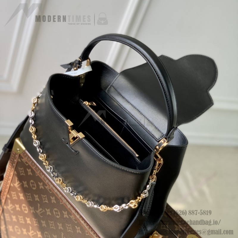 Louis Vuitton Capucines Souple MM Handbag M12924 Black – Shiny Cowhide Leather