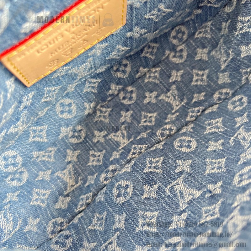 Louis Vuitton x Murakami Sunset Handbag M13680 Cherry Monogram Denim