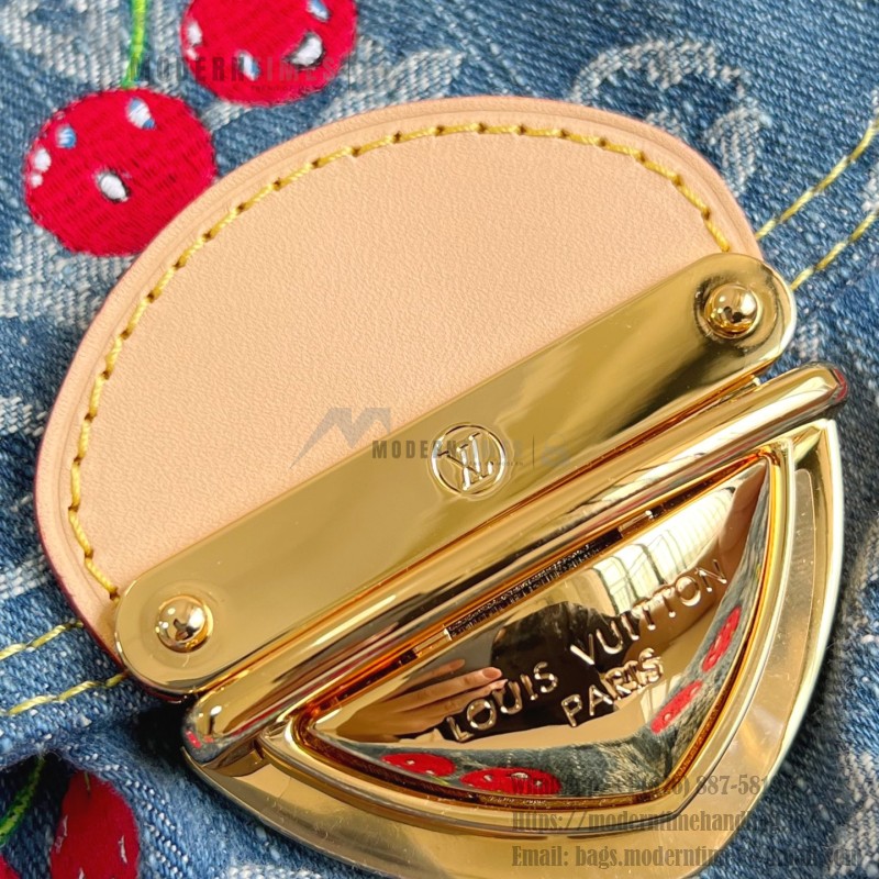 Louis Vuitton x Murakami Sunset Handbag M13680 Cherry Monogram Denim