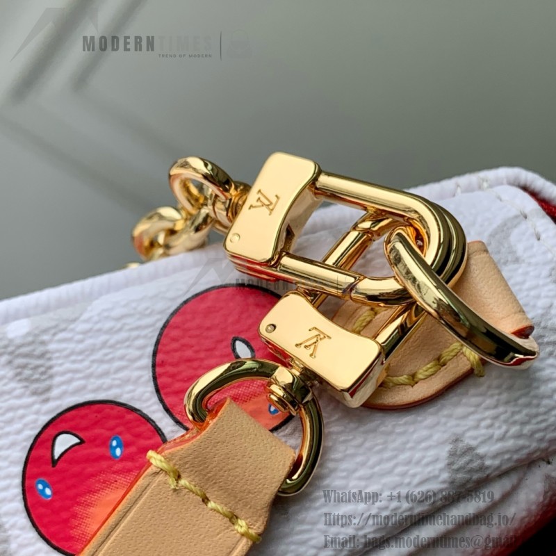 Louis Vuitton Wallet On Chain Ivy M14239 Cherry Murakami Re-edition Monogram Canvas