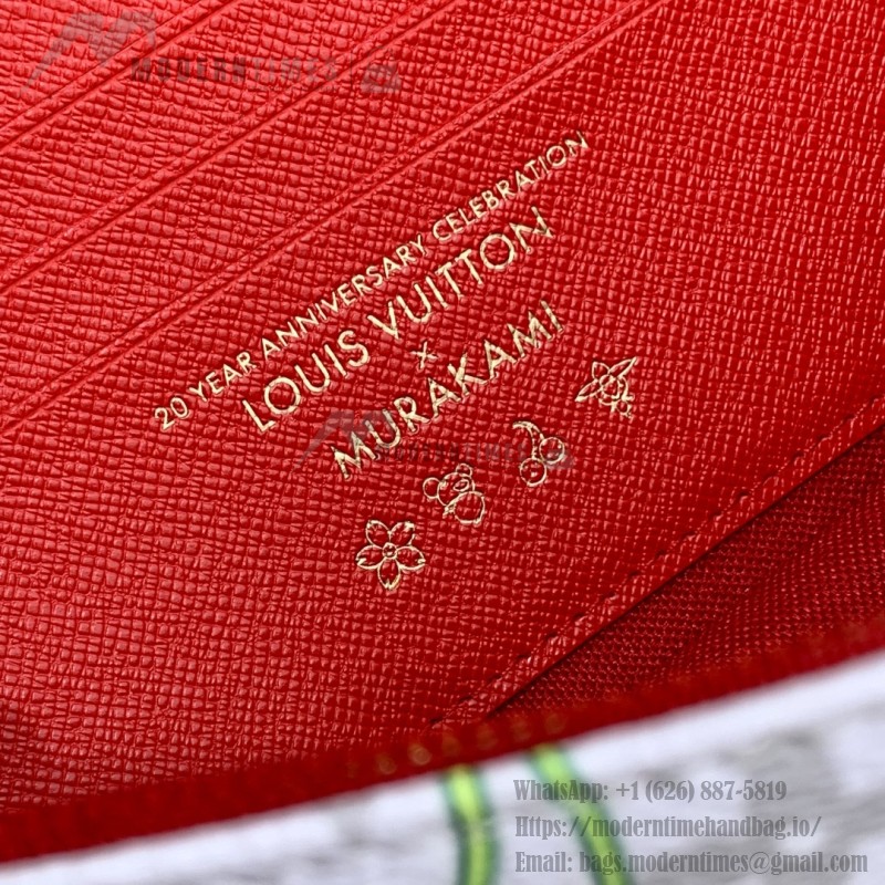 Louis Vuitton Wallet On Chain Ivy M14239 Cherry Murakami Re-edition Monogram Canvas