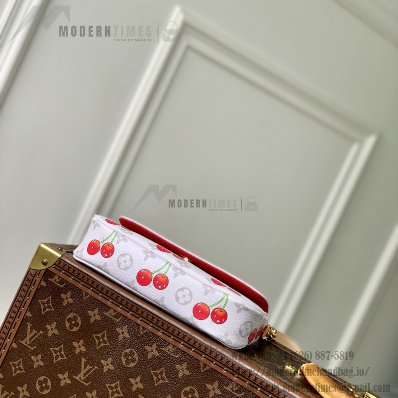Louis Vuitton Wallet On Chain Ivy M14239 Cherry Murakami Re-edition Monogram Canvas