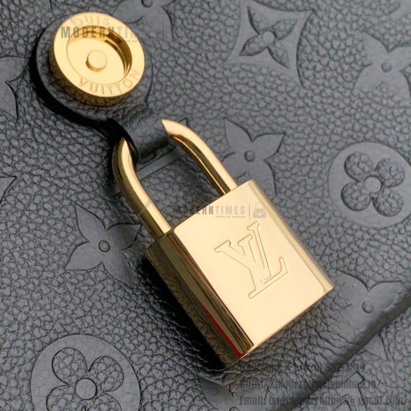 Louis Vuitton Anytime Flap Bag M14973 Beige / M14604 Black Monogram Empreinte Leather