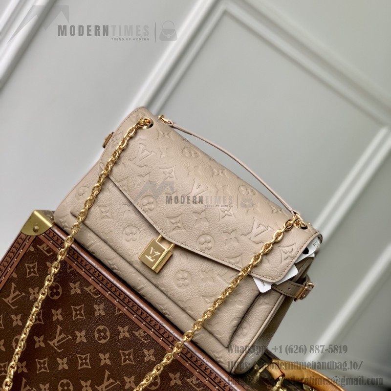 Louis Vuitton Anytime Flap Bag M14973 Beige / M14604 Black Monogram Empreinte Leather
