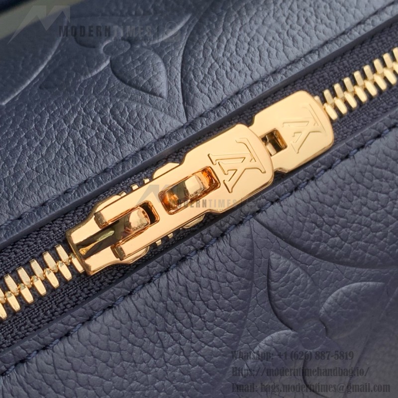 Louis Vuitton Speedy Bandoulière 20 M58953 Deep Blue Monogram Empreinte Leather Handbag
