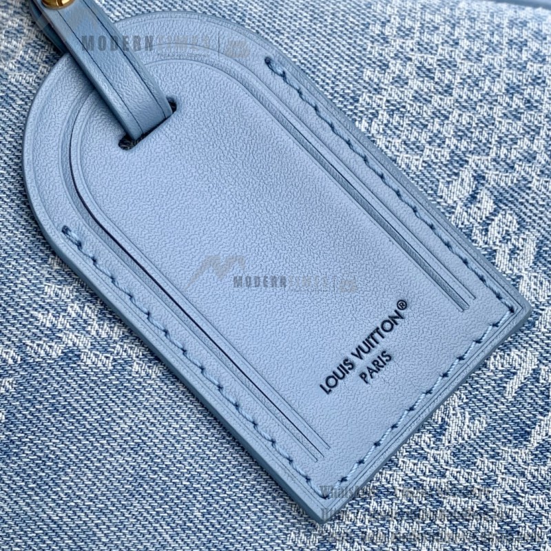 Louis Vuitton Pochette Accessoire XL N00204 Damier Denim 3D Cotton Canvas