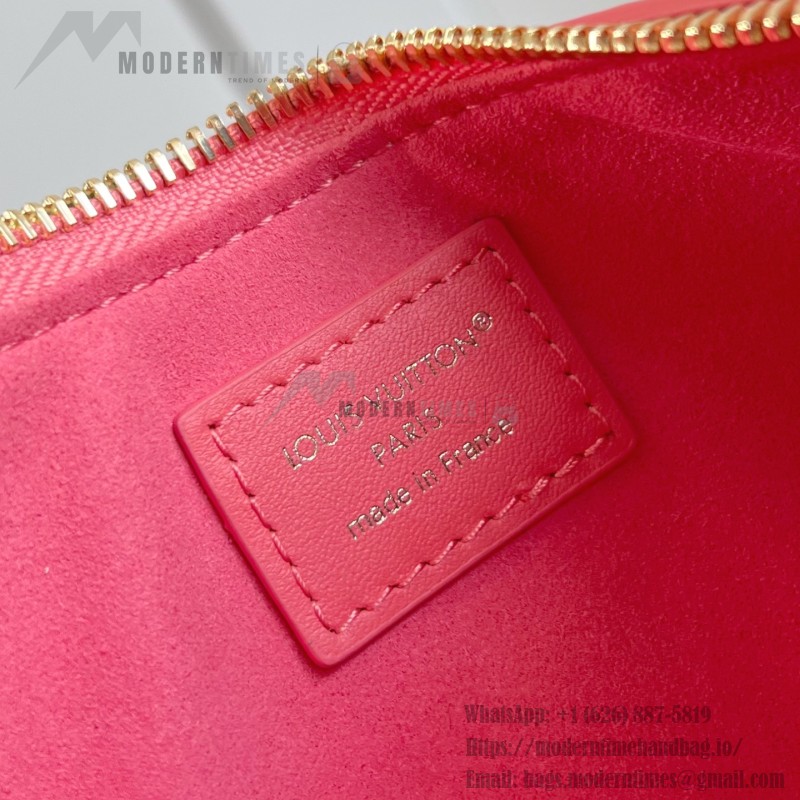 Louis Vuitton Pochette LV Bloom Apricot Rose Red Black – M25784 / M25525