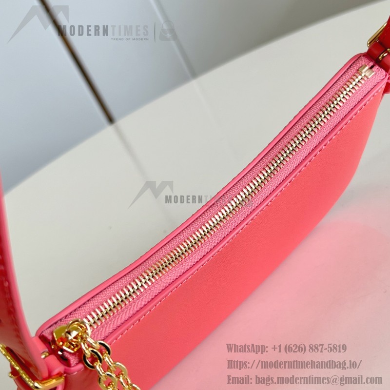 Louis Vuitton Pochette LV Bloom Apricot Rose Red Black – M25784 / M25525