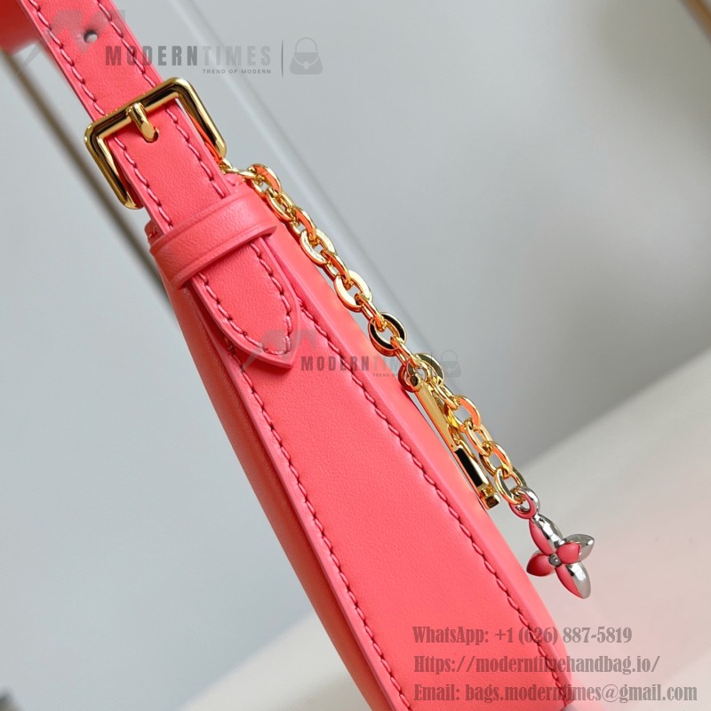 Louis Vuitton Pochette LV Bloom Apricot Rose Red Black – M25784 / M25525