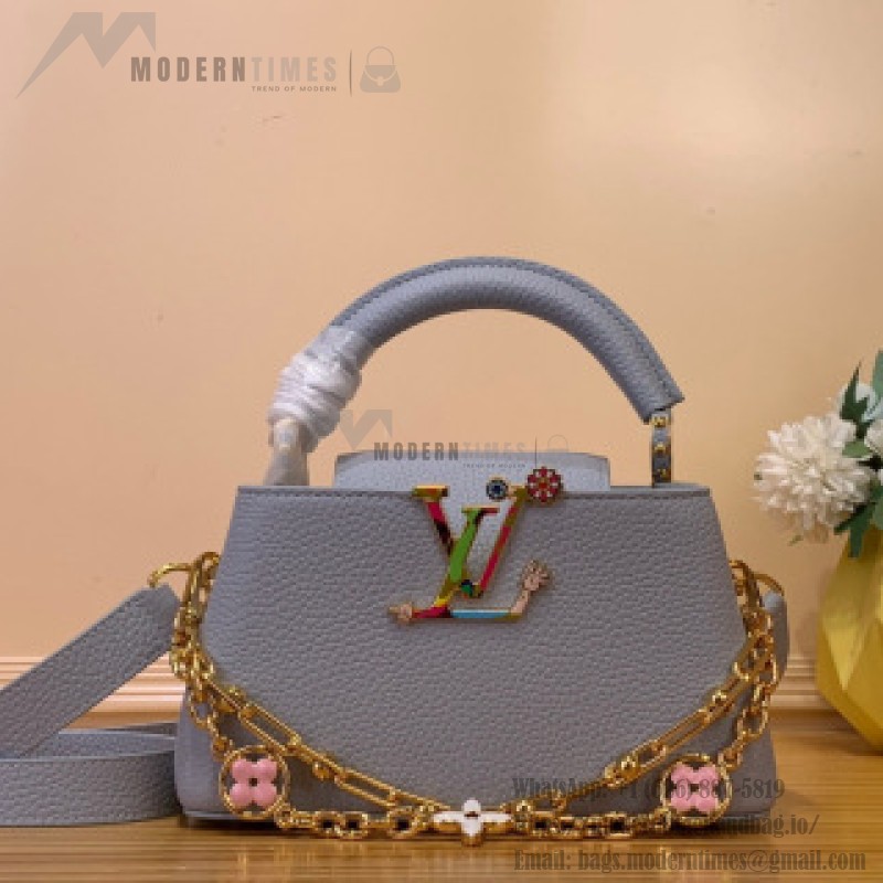 Louis Vuitton x Murakami Capucines East West Mini M13707 Blue Taurillon Replica